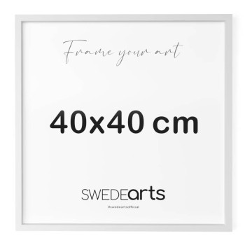 Tr&auml;ram - Vit 40x40cm