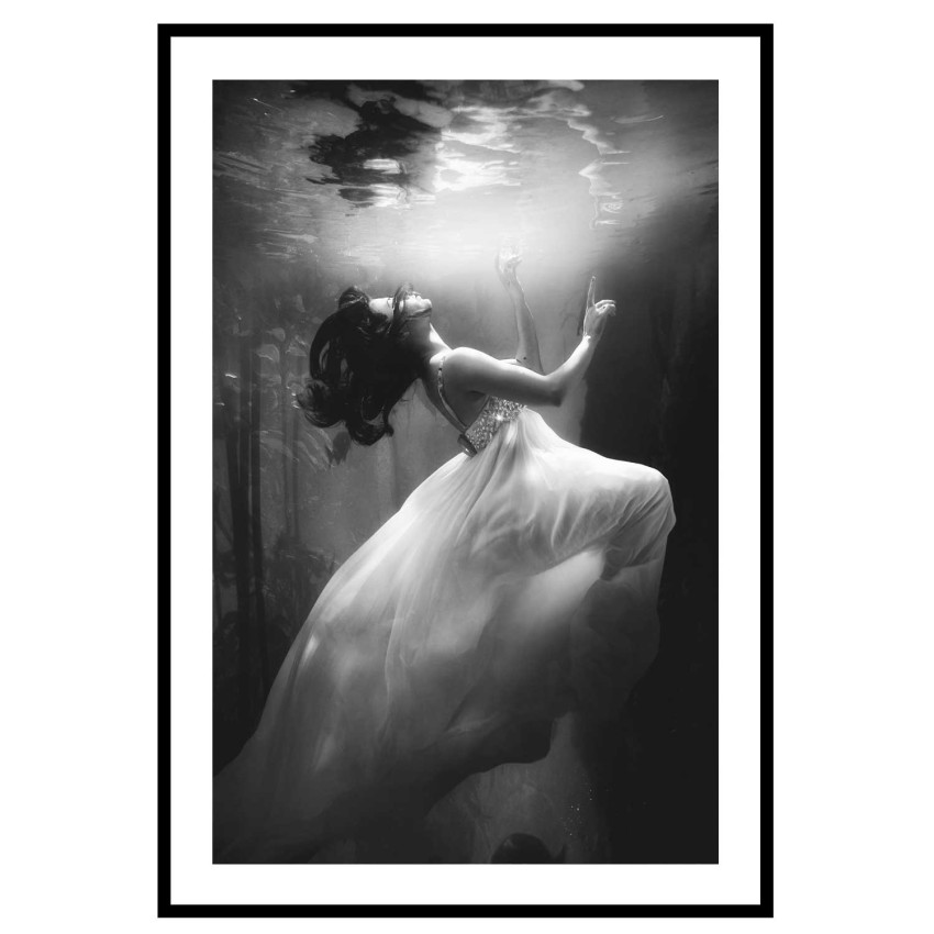 Bride under water - Simple Poster