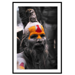 Äldre man med indisk kroppsmålning - Poster