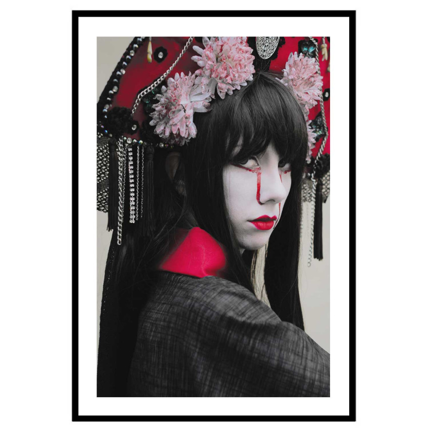 Japanese geisha new school poster