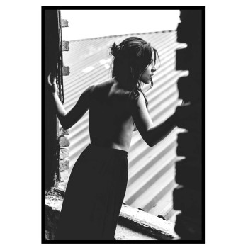 Fashion modell - Enkel svartvit poster
