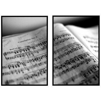Musiknoter - Poster i två delar