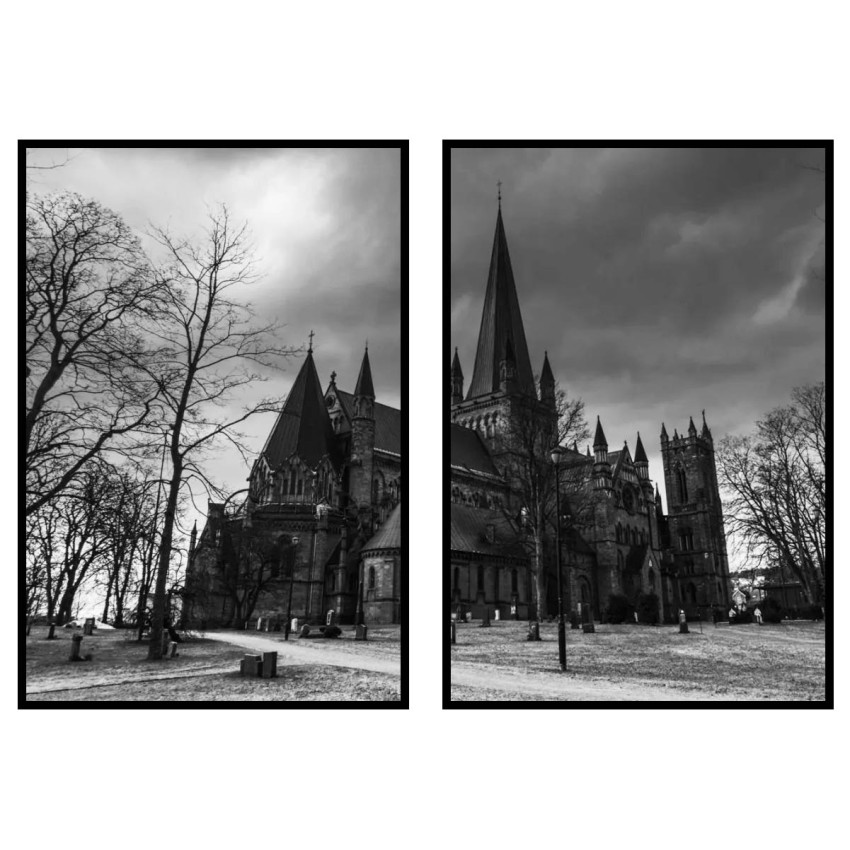 Spöklik kyrka i Trondheim - Poster i två delar