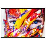 Kvinna med f&auml;rg och smink - Fashion Poster