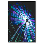 Ferris Wheel at Night - Colorful Poster