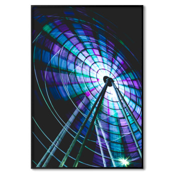 Pariserhjul om natten - Färgglad poster