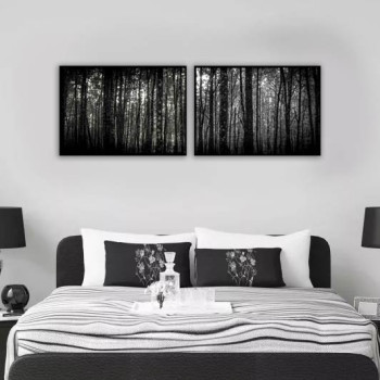 Dark Forrest with Tons of Trees - Two Piece Poster