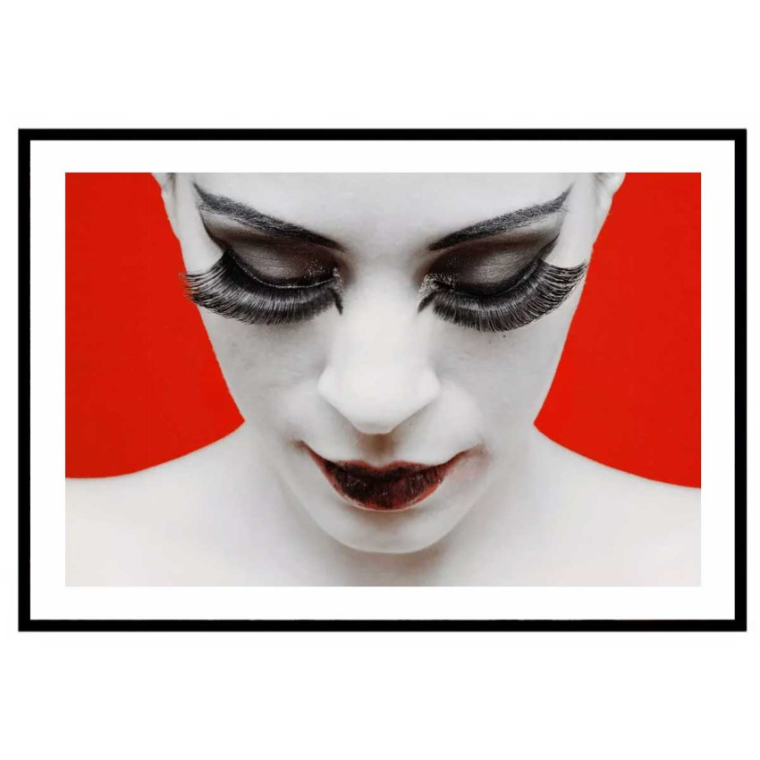 Eyelash this - Svartvit/röd poster