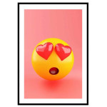 Smiley med hjärtögon - Poster