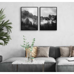 Dimma i naturen  - Svartvit perfect pair tavla