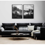 Dimma i naturen  - Svartvit perfect pair tavla