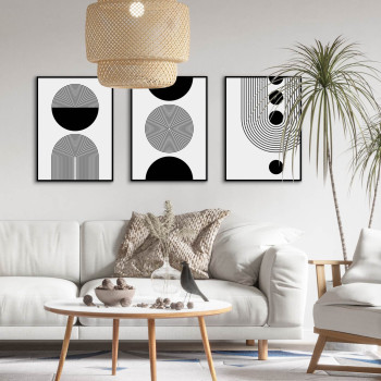 Line art circles #1 - Grafisk konst