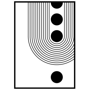 Line art circles #3 - Grafisk konst poster