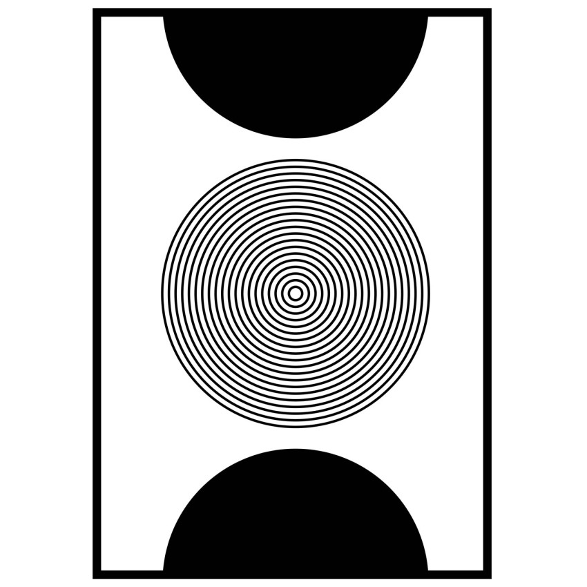 Line art circles #2 - Graphic art poster
