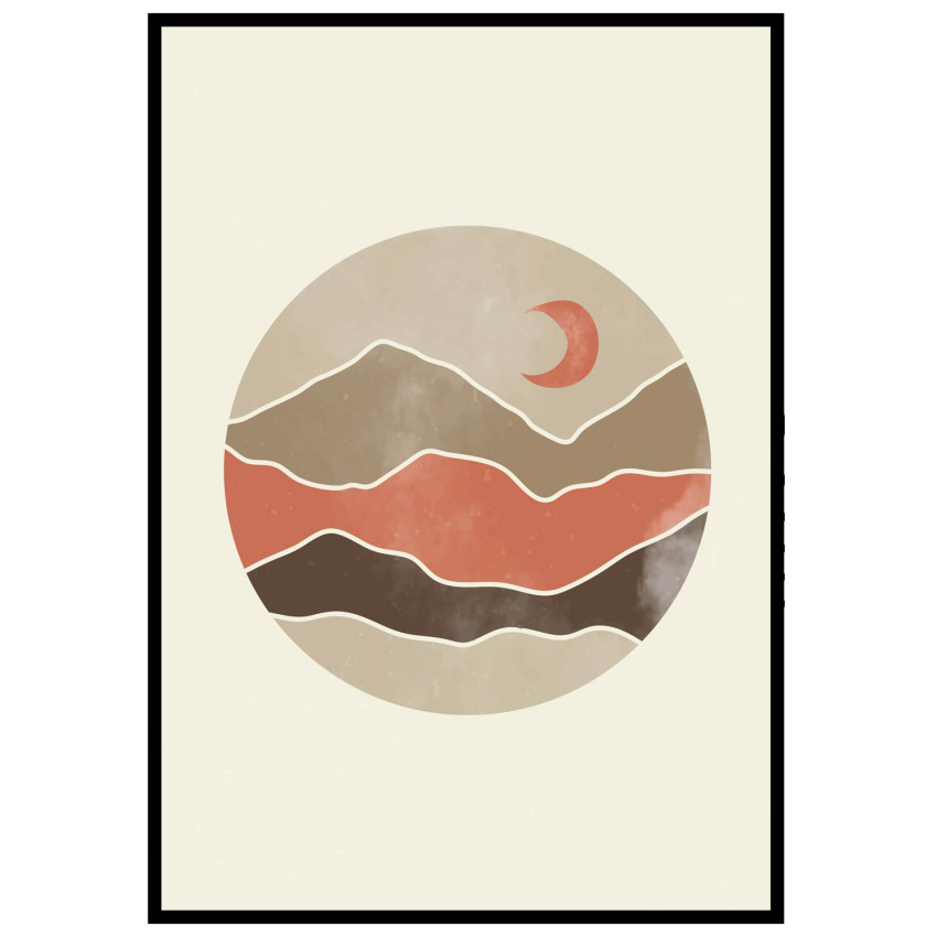 Ethnic mountain high #2 - Graphic art poster