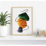 Vintage lines #2 - Graphic art poster