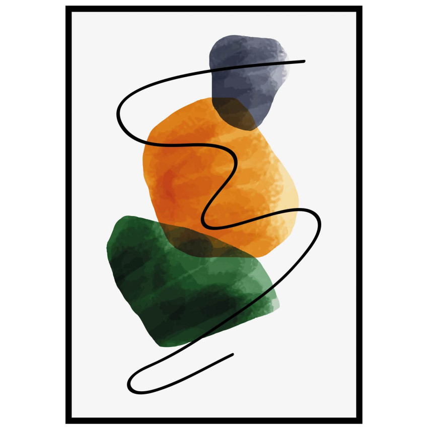 Vintage lines #2 - Graphic art poster