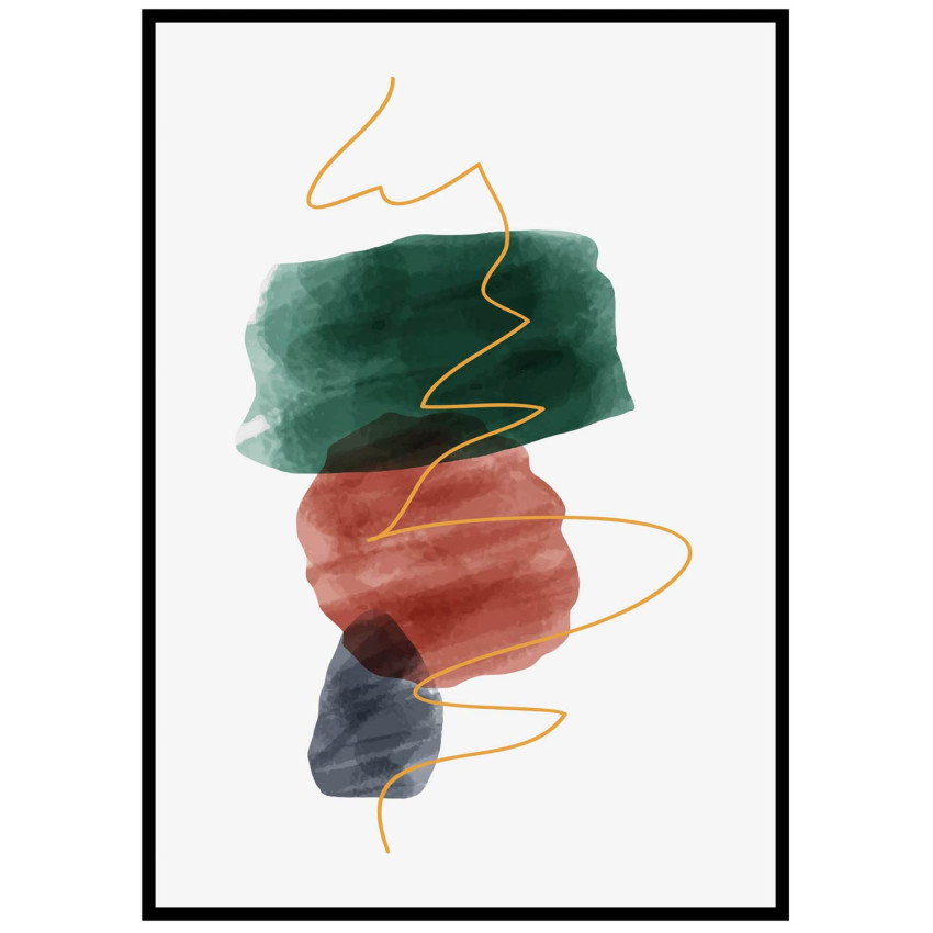 Vintage lines #1 - Graphic art poster