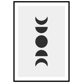 Boho art #1 - Grafisk svartvit poster