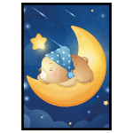 Cute teddybear sleeping - Kids poster