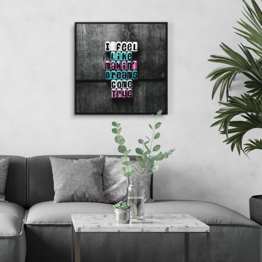 Motivating & trendy text street art poster