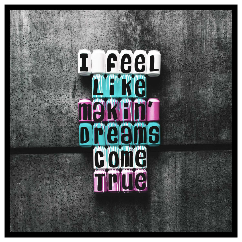 Motivating & trendy text street art poster