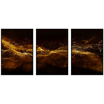 Lyxigt abstrakt guld - Perfect trio poster set