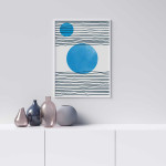 Blue circle art #2 - Graphic art poster