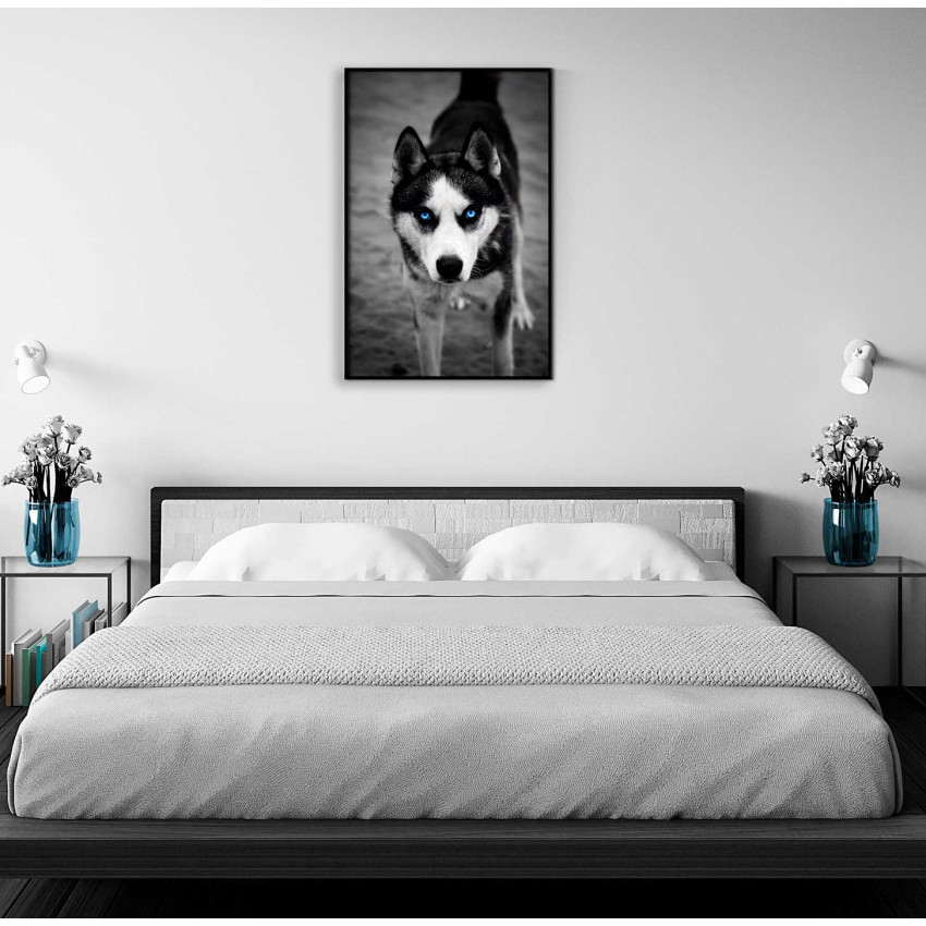 Abstract doggy - Black and white poster