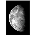 Crescent moon - Black and White Poster