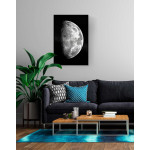 Crescent moon - Black and White Poster