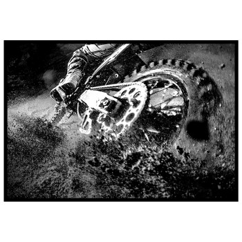 Abstrakt motocross poster