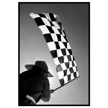 Målflagga - Svartvit sport poster
