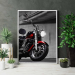 Classic motorcycle - Simple red poster