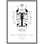 Skorpionen - Personlig poster med stjärntecken