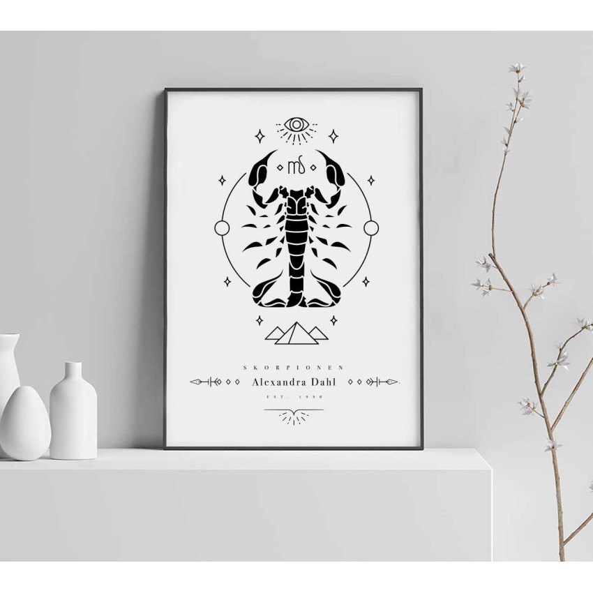 Skorpionen - Personlig poster med stjärntecken