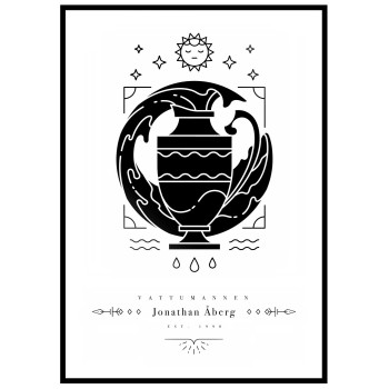 Vattumannen - Personlig poster med stjärntecken