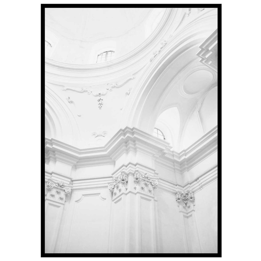 Himmelskt vitt palats - Vit affisch