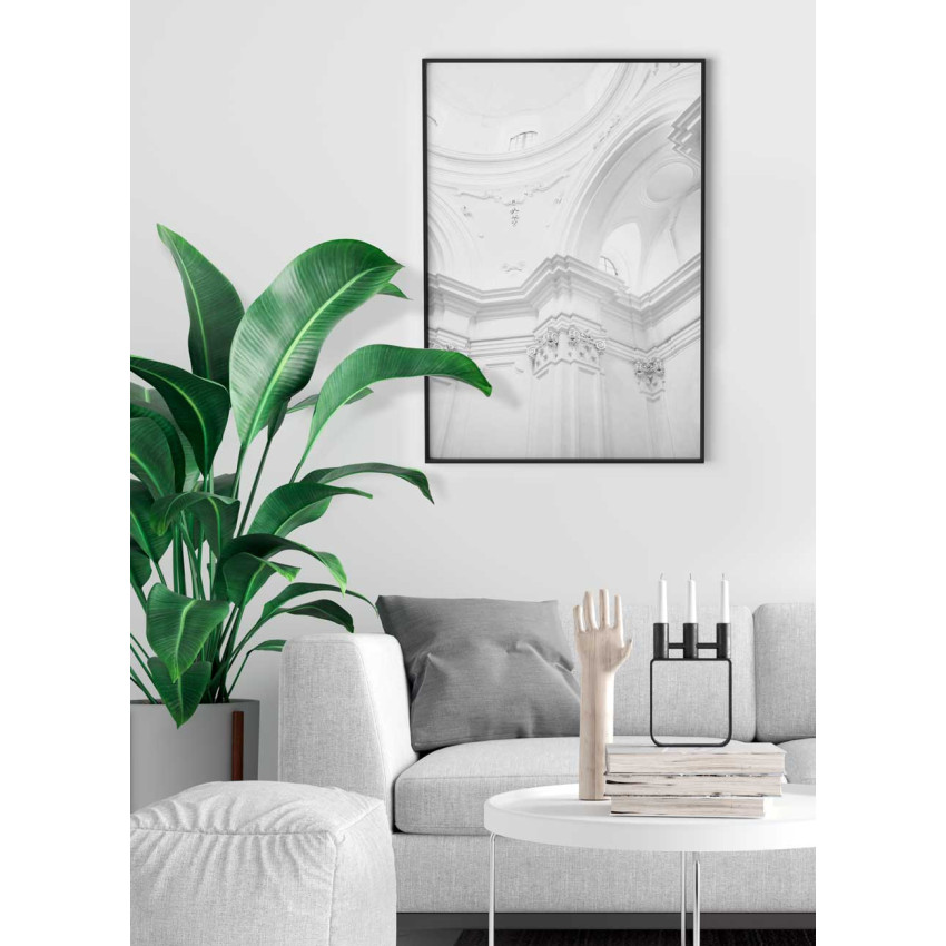 Himmelskt vitt palats - Vit affisch