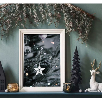 Julstjärna i granen - Julposter