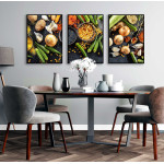 Grönsaker - 3-delad kökstavla