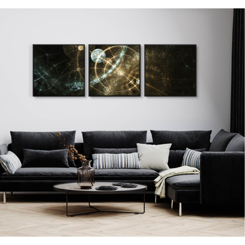 Circles in the Dark - Poster in Three Pieces