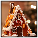 Gingerbread house - Christmas square poster