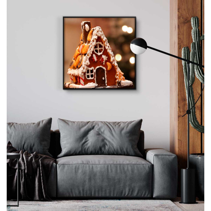 Gingerbread house - Christmas square poster