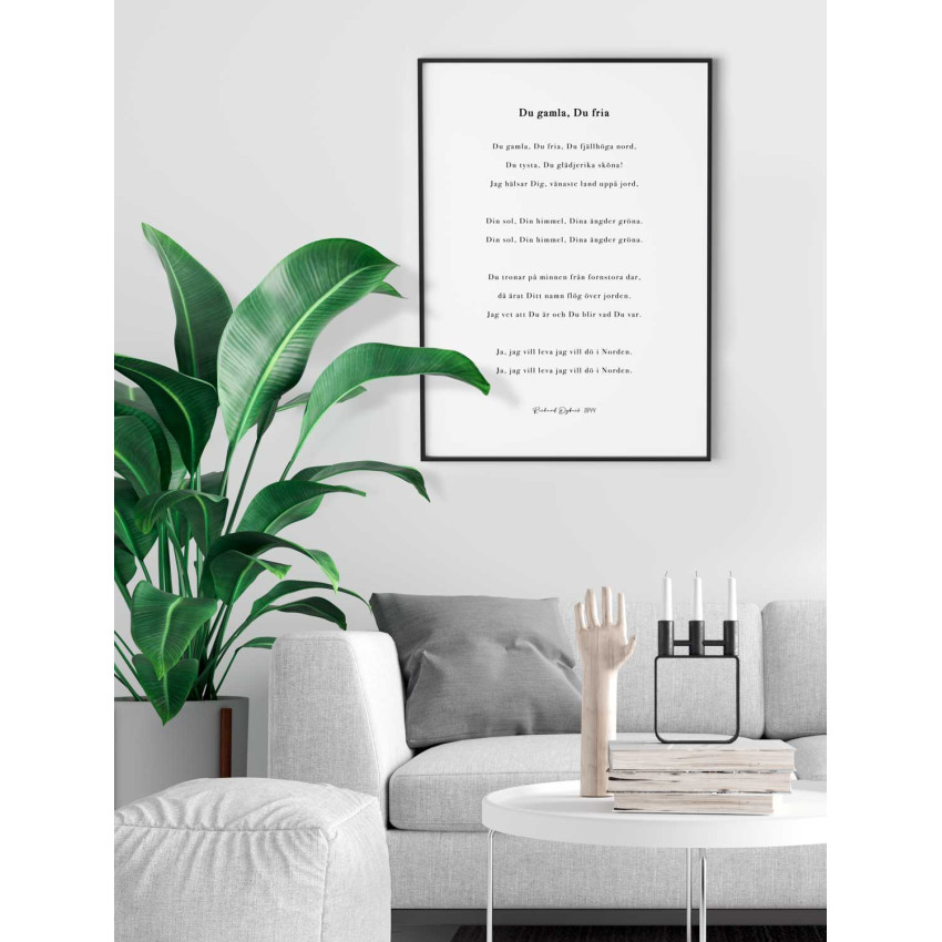 Swedish anthem song poster