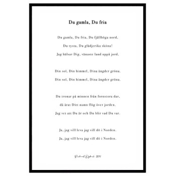 Swedish anthem song poster