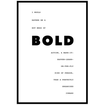 To be bold - Trendig text poster