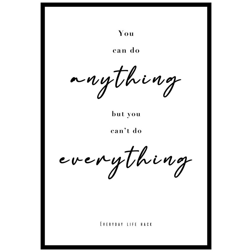 You can do anything - Enkel text poster