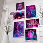 Neon tunnel - Simple poster