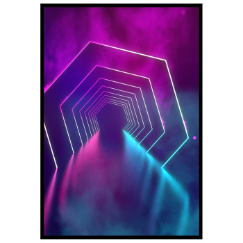 Neon tunnel - Grafisk poster